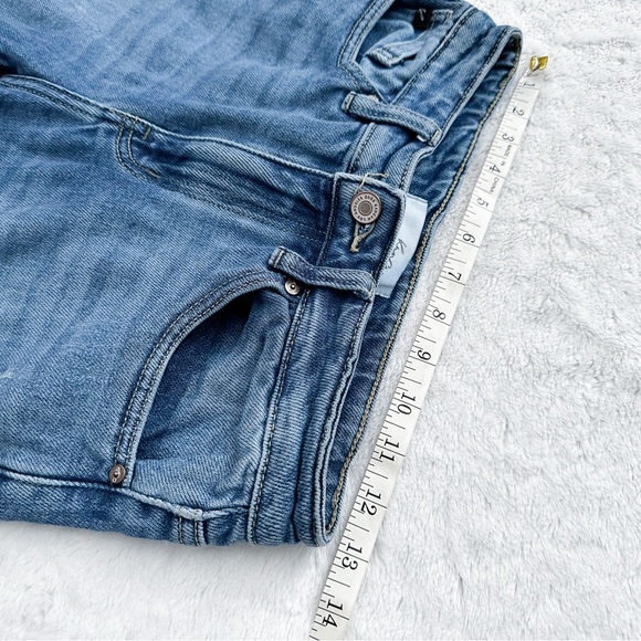 KANCAN High Rise Distressed Straight Taper Jean - Picture 5 of 9